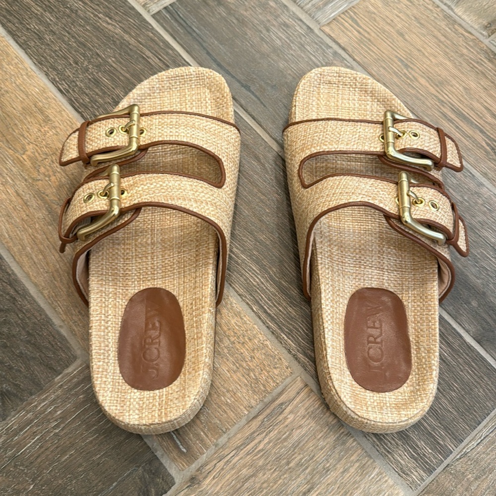 J.Crew size 8 Marlo sandals in Raffia